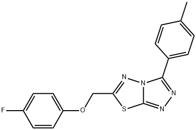 6-[(4-fluorophenoxy)methyl]-3-(4-methylphenyl)[1,2,4]triazolo[3,4-b][1,3,4]thiadiazole Structure
