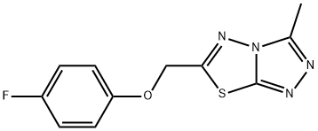 6-[(4-fluorophenoxy)methyl]-3-methyl[1,2,4]triazolo[3,4-b][1,3,4]thiadiazole Struktur