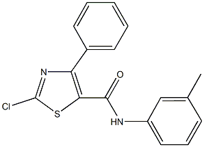 2-chloro-N-(3-methylphenyl)-4-phenyl-1,3-thiazole-5-carboxamide 结构式