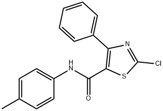 2-chloro-N-(4-methylphenyl)-4-phenyl-1,3-thiazole-5-carboxamide Structure