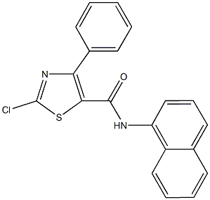 2-chloro-N-(1-naphthyl)-4-phenyl-1,3-thiazole-5-carboxamide 结构式