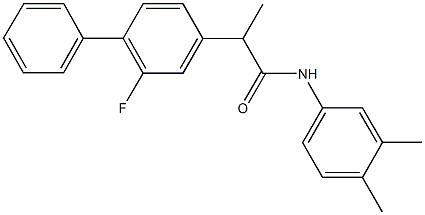 N-(3,4-dimethylphenyl)-2-(2-fluoro[1,1'-biphenyl]-4-yl)propanamide Struktur