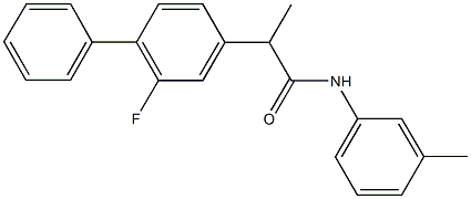 2-(2-fluoro[1,1'-biphenyl]-4-yl)-N-(3-methylphenyl)propanamide Struktur