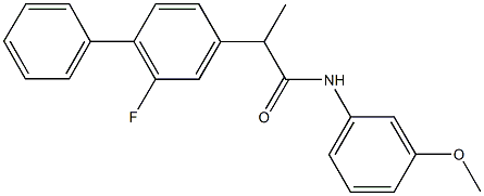 2-(2-fluoro[1,1'-biphenyl]-4-yl)-N-(3-methoxyphenyl)propanamide Struktur