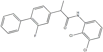 N-(2,3-dichlorophenyl)-2-(2-fluoro[1,1'-biphenyl]-4-yl)propanamide Struktur