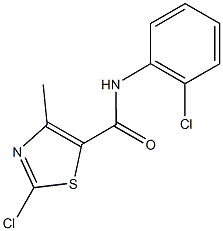 2-chloro-N-(2-chlorophenyl)-4-methyl-1,3-thiazole-5-carboxamide,724435-12-5,结构式