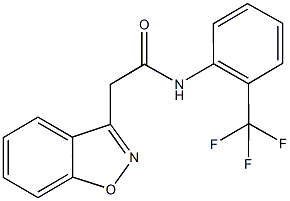 2-(1,2-benzisoxazol-3-yl)-N-[2-(trifluoromethyl)phenyl]acetamide Struktur