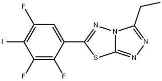 3-ethyl-6-(2,3,4,5-tetrafluorophenyl)[1,2,4]triazolo[3,4-b][1,3,4]thiadiazole,724435-54-5,结构式