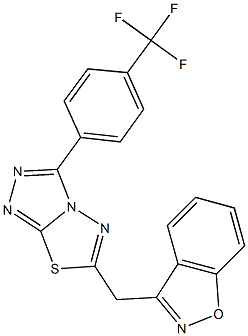 3-({3-[4-(trifluoromethyl)phenyl][1,2,4]triazolo[3,4-b][1,3,4]thiadiazol-6-yl}methyl)-1,2-benzisoxazole,724435-63-6,结构式