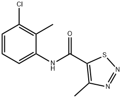 N-(3-chloro-2-methylphenyl)-4-methyl-1,2,3-thiadiazole-5-carboxamide 化学構造式