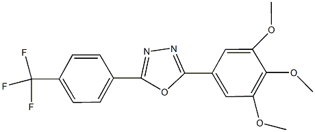 2-[4-(trifluoromethyl)phenyl]-5-(3,4,5-trimethoxyphenyl)-1,3,4-oxadiazole,724435-79-4,结构式