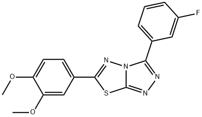 6-(3,4-dimethoxyphenyl)-3-(3-fluorophenyl)[1,2,4]triazolo[3,4-b][1,3,4]thiadiazole|