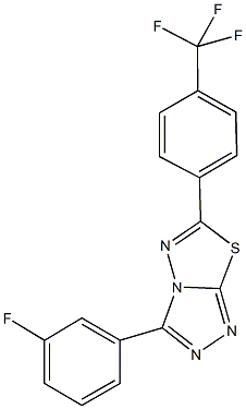 3-(3-fluorophenyl)-6-[4-(trifluoromethyl)phenyl][1,2,4]triazolo[3,4-b][1,3,4]thiadiazole Structure