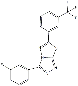 3-(3-fluorophenyl)-6-[3-(trifluoromethyl)phenyl][1,2,4]triazolo[3,4-b][1,3,4]thiadiazole Structure