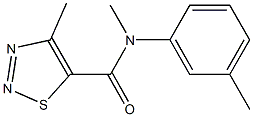 N,4-dimethyl-N-(3-methylphenyl)-1,2,3-thiadiazole-5-carboxamide,724436-03-7,结构式