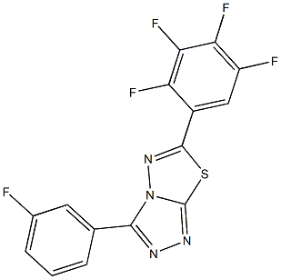 3-(3-fluorophenyl)-6-(2,3,4,5-tetrafluorophenyl)[1,2,4]triazolo[3,4-b][1,3,4]thiadiazole 结构式