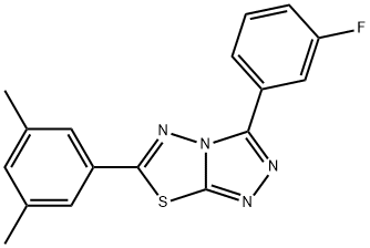 6-(3,5-dimethylphenyl)-3-(3-fluorophenyl)[1,2,4]triazolo[3,4-b][1,3,4]thiadiazole,724436-08-2,结构式