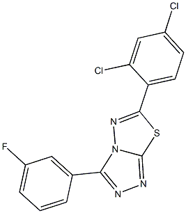 6-(2,4-dichlorophenyl)-3-(3-fluorophenyl)[1,2,4]triazolo[3,4-b][1,3,4]thiadiazole Struktur