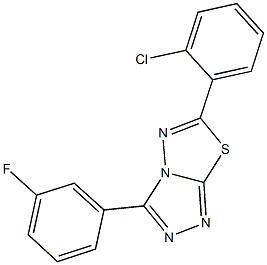 6-(2-chlorophenyl)-3-(3-fluorophenyl)[1,2,4]triazolo[3,4-b][1,3,4]thiadiazole Structure