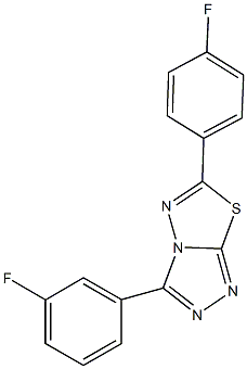 3-(3-fluorophenyl)-6-(4-fluorophenyl)[1,2,4]triazolo[3,4-b][1,3,4]thiadiazole Structure