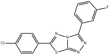 6-(4-chlorophenyl)-3-(3-fluorophenyl)[1,2,4]triazolo[3,4-b][1,3,4]thiadiazole,724436-15-1,结构式