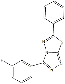 3-(3-fluorophenyl)-6-phenyl[1,2,4]triazolo[3,4-b][1,3,4]thiadiazole Struktur