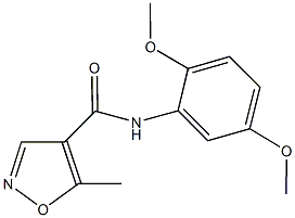 724436-24-2 N-(2,5-dimethoxyphenyl)-5-methyl-4-isoxazolecarboxamide