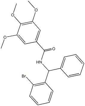 N-[(2-bromophenyl)(phenyl)methyl]-3,4,5-trimethoxybenzamide Structure