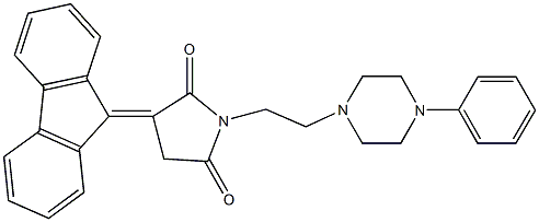 3-(9H-fluoren-9-ylidene)-1-[2-(4-phenyl-1-piperazinyl)ethyl]-2,5-pyrrolidinedione,724436-29-7,结构式