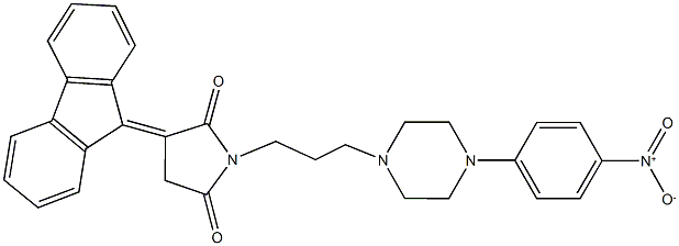 724436-32-2 3-(9H-fluoren-9-ylidene)-1-[3-(4-{4-nitrophenyl}-1-piperazinyl)propyl]-2,5-pyrrolidinedione