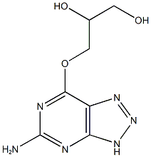 3-[(5-amino-3H-[1,2,3]triazolo[4,5-d]pyrimidin-7-yl)oxy]-1,2-propanediol Structure