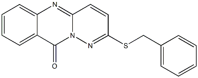 2-(benzylsulfanyl)-10H-pyridazino[6,1-b]quinazolin-10-one Struktur