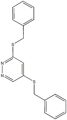 3,5-bis(benzylsulfanyl)pyridazine Structure