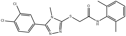 2-{[5-(3,4-dichlorophenyl)-4-methyl-4H-1,2,4-triazol-3-yl]thio}-N-(2,6-dimethylphenyl)acetamide Structure