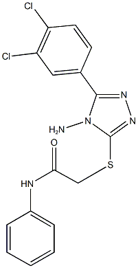 2-{[4-amino-5-(3,4-dichlorophenyl)-4H-1,2,4-triazol-3-yl]thio}-N-phenylacetamide,724437-18-7,结构式