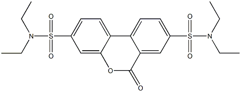 N~3~,N~3~,N~8~,N~8~-tetraethyl-6-oxo-6H-benzo[c]chromene-3,8-disulfonamide Struktur