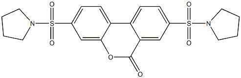 3,8-bis(1-pyrrolidinylsulfonyl)-6H-benzo[c]chromen-6-one Structure