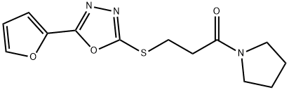 724437-83-6 5-(2-furyl)-1,3,4-oxadiazol-2-yl 3-oxo-3-(1-pyrrolidinyl)propyl sulfide