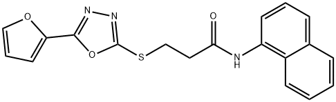 3-{[5-(2-furyl)-1,3,4-oxadiazol-2-yl]sulfanyl}-N-(1-naphthyl)propanamide|