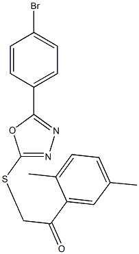 724438-07-7 2-{[5-(4-bromophenyl)-1,3,4-oxadiazol-2-yl]sulfanyl}-1-(2,5-dimethylphenyl)ethanone