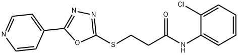 N-(2-chlorophenyl)-3-{[5-(4-pyridinyl)-1,3,4-oxadiazol-2-yl]thio}propanamide Structure