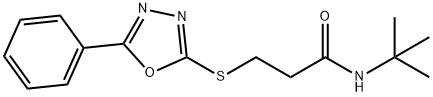 N-(tert-butyl)-3-[(5-phenyl-1,3,4-oxadiazol-2-yl)sulfanyl]propanamide Structure