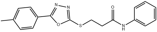 724439-01-4 3-{[5-(4-methylphenyl)-1,3,4-oxadiazol-2-yl]sulfanyl}-N-phenylpropanamide