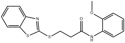 3-(1,3-benzothiazol-2-ylsulfanyl)-N-(2-methoxyphenyl)propanamide Structure