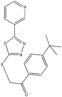 1-(4-tert-butylphenyl)-2-{[5-(3-pyridinyl)-1,3,4-oxadiazol-2-yl]thio}ethanone,724439-27-4,结构式