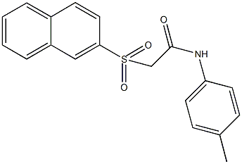 N-(4-methylphenyl)-2-(2-naphthylsulfonyl)acetamide,724439-36-5,结构式