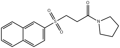 2-naphthyl 3-oxo-3-(1-pyrrolidinyl)propyl sulfone Structure