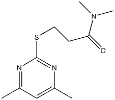 3-[(4,6-dimethyl-2-pyrimidinyl)sulfanyl]-N,N-dimethylpropanamide,724439-50-3,结构式