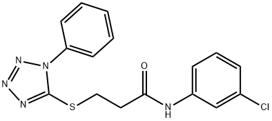 N-(3-chlorophenyl)-3-[(1-phenyl-1H-tetraazol-5-yl)thio]propanamide Struktur