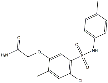 2-[4-chloro-2-methyl-5-(4-toluidinosulfonyl)phenoxy]acetamide Structure